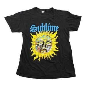 Vintage Women's Sublime T-Shirt Band Tee Concert Records Rock Reggae Beach sz S